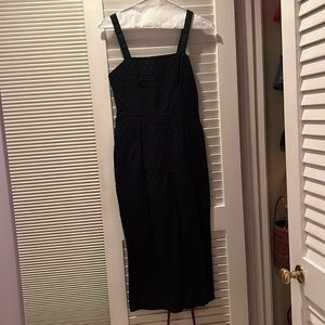 Eliza J eyelet navy jump suit